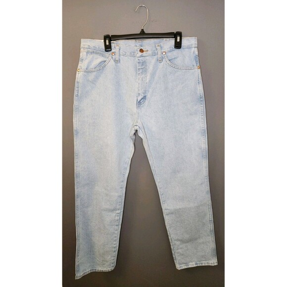 NWT Wrangler Cowboy Cut Jeans Mens 34x32 Light Wash Denim Original Fit Pro Rodeo - Picture 2 of 7